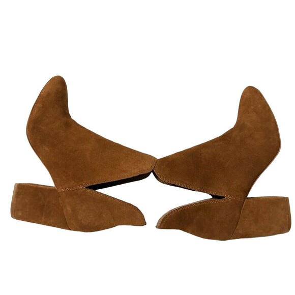Steve Madden Rookie Bootie Suede Leather Ankle Chestnut Brown Block Heel… - Picture 6 of 9